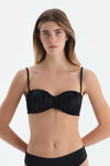 Siyah Straplez Bikini Üst