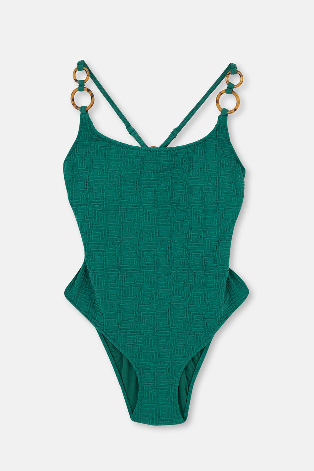 Koyu Yeşil U Yaka Mayo