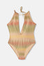 Multicolor Halter Yaka Mayo