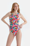 Multicolor Halter Yaka Mayo