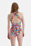 Multicolor Halter Yaka Mayo