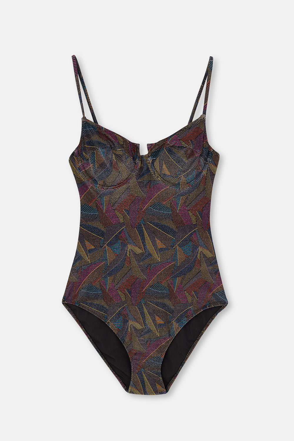 Multicolor Üçgen Balenli Mayo