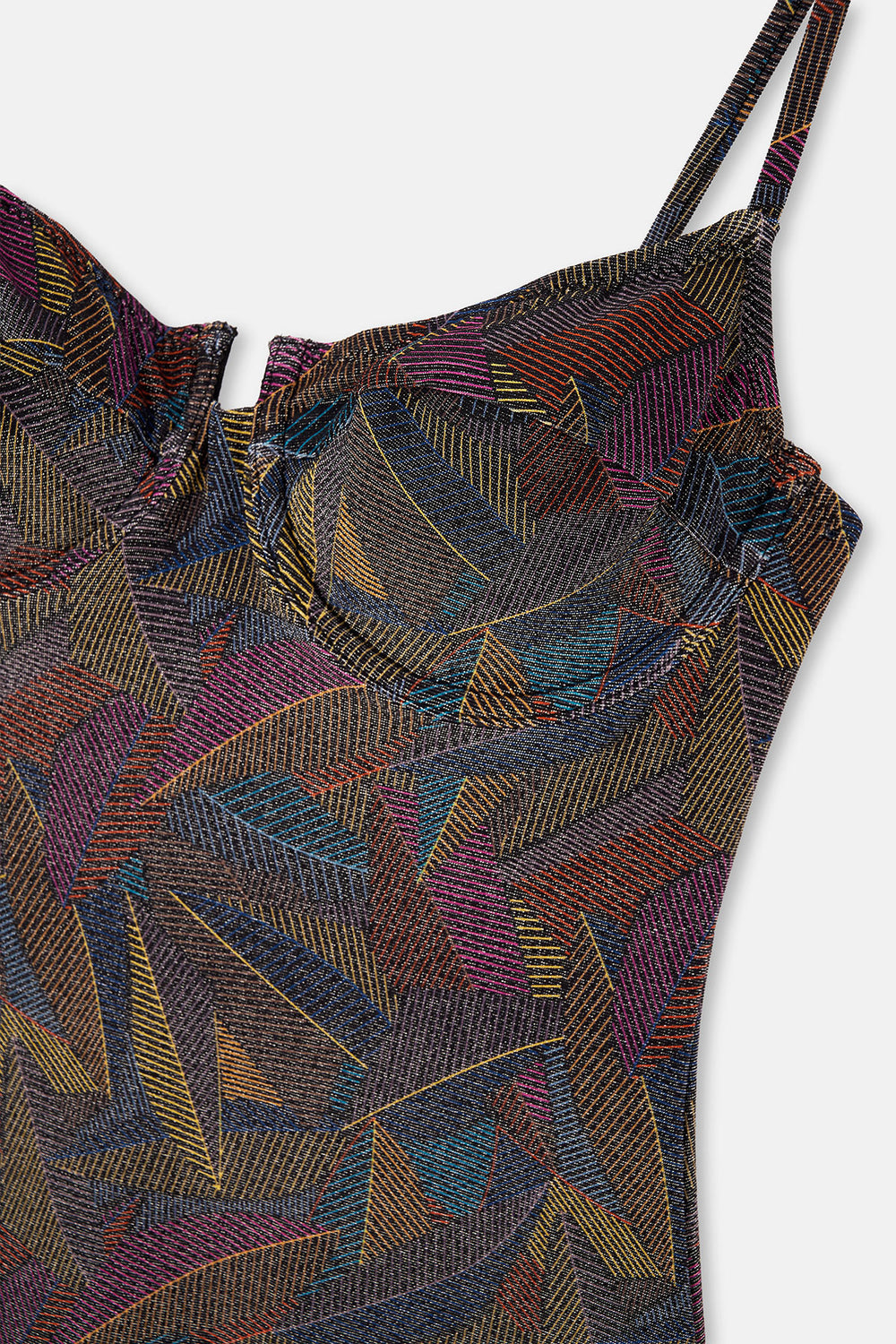 Multicolor Üçgen Balenli Mayo