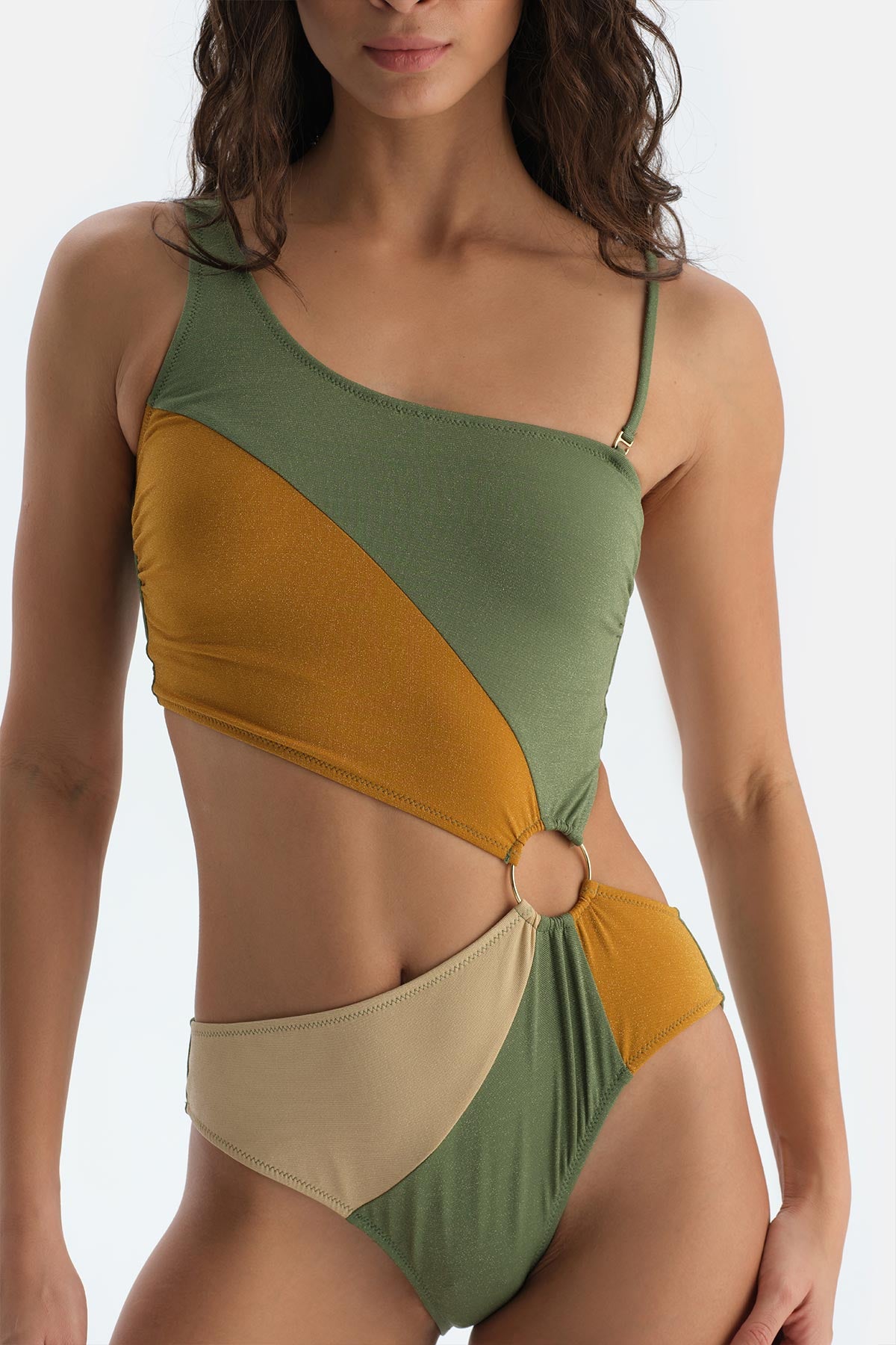 Multicolor Tek Omuz Mayokini