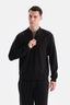 Siyah Scuba Yarım Fermuarlı Sweatshirt