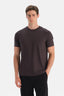 Antrasıt Bis Yaka Soft Touch Tişört Regular
