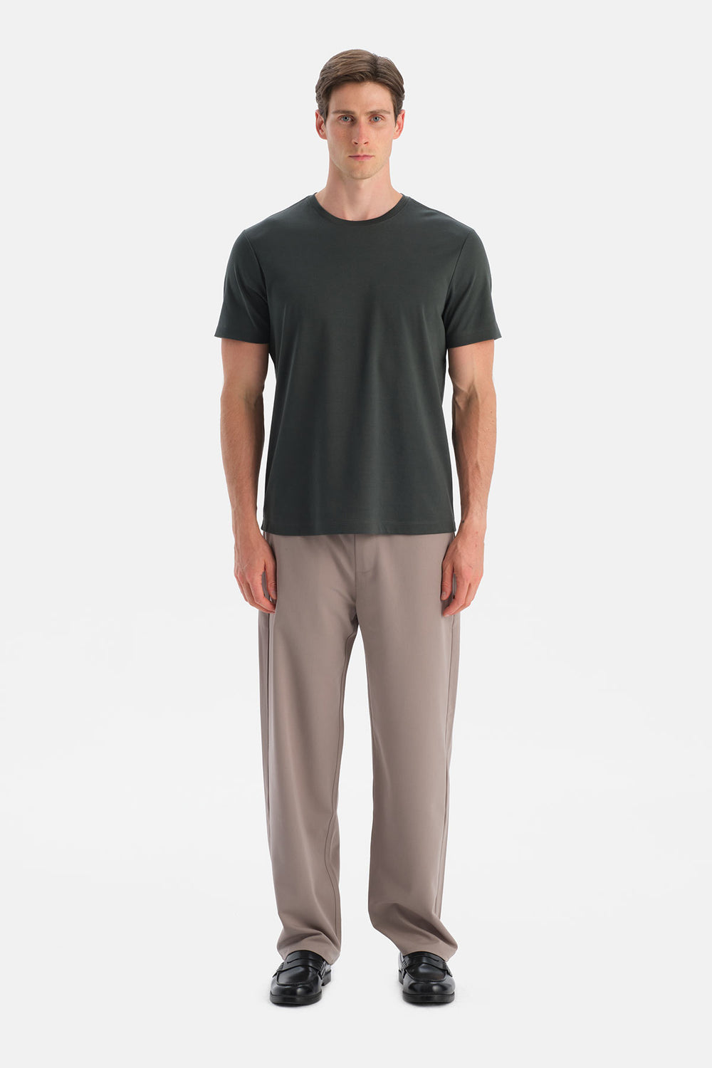 Füme Bis Yaka Regular Tişört