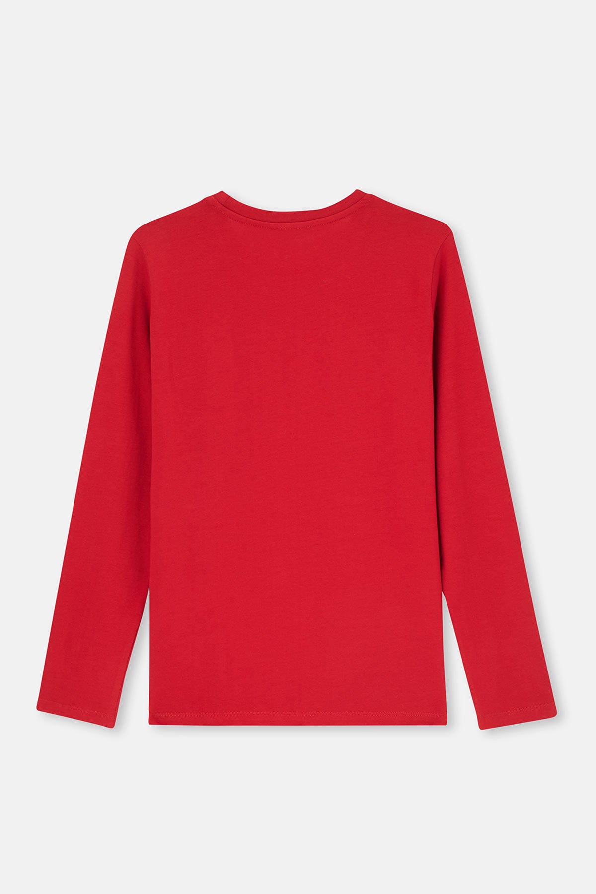 Kırmızı Kadın Uzun Kollu Pijama Takımı