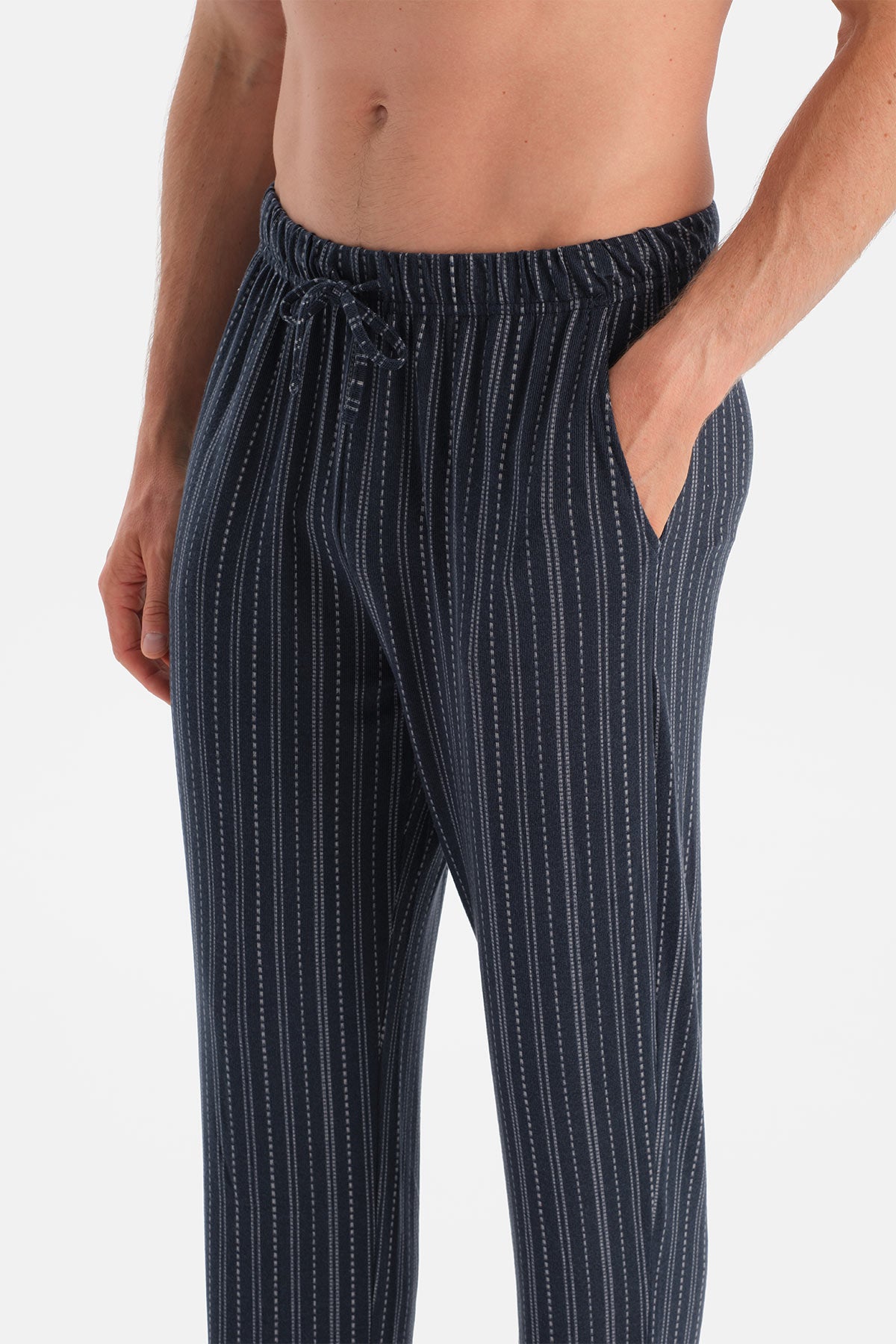 Gri Bisiklet Yaka Termal Tişört Pantolon Pijama Takımı
