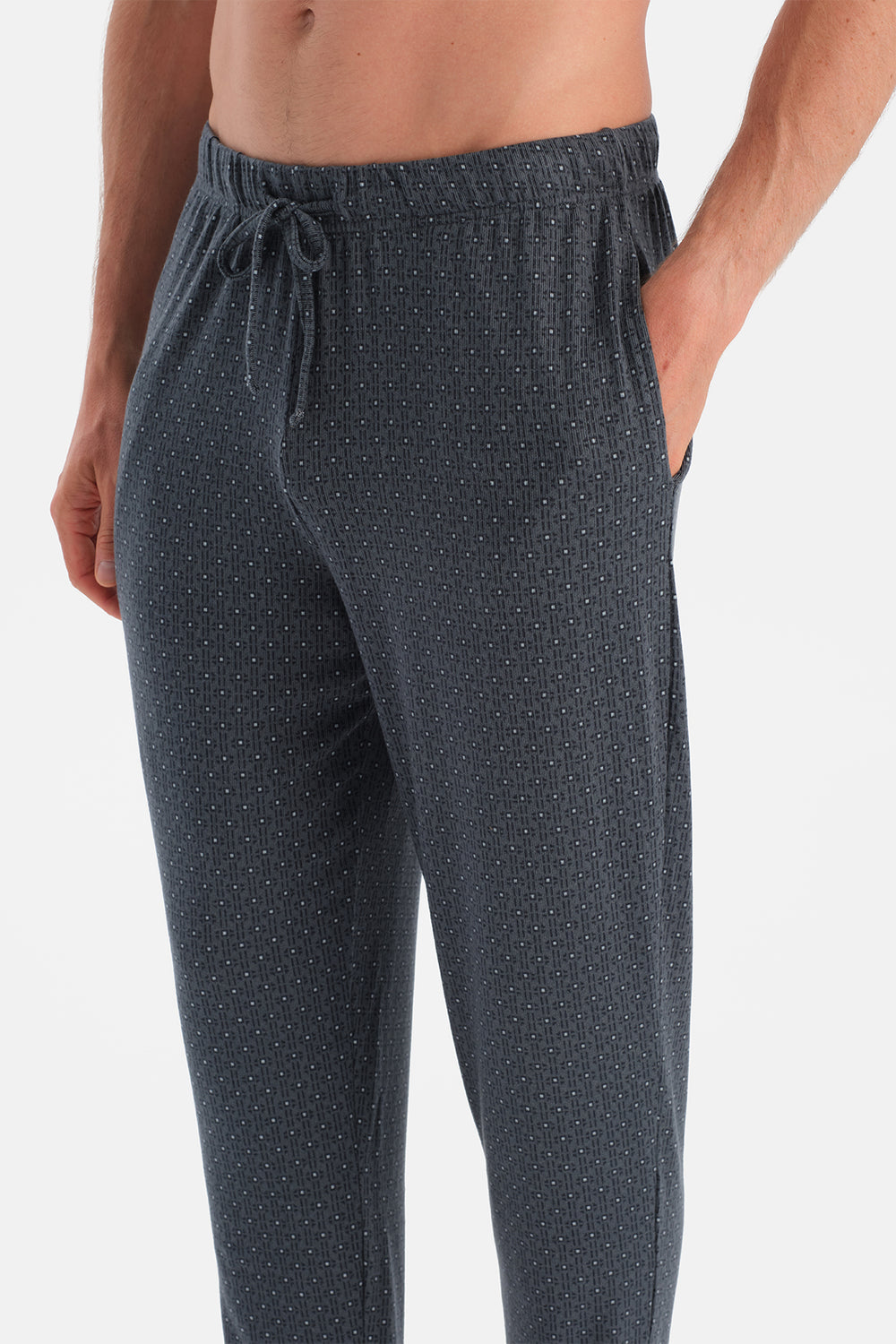Indigo Dikiş Detaylı Uzun Kollu Termal Tişört Pantolon Pijama Takımı