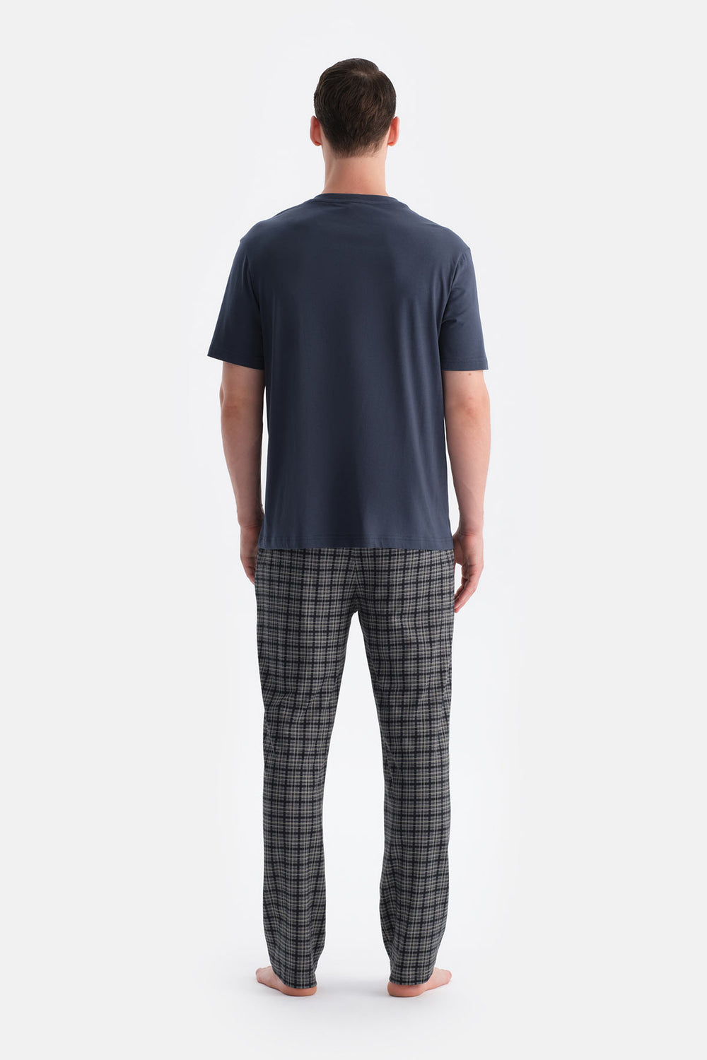 Füme Patlı Cep Detaylı Tişört Pantolon Takım