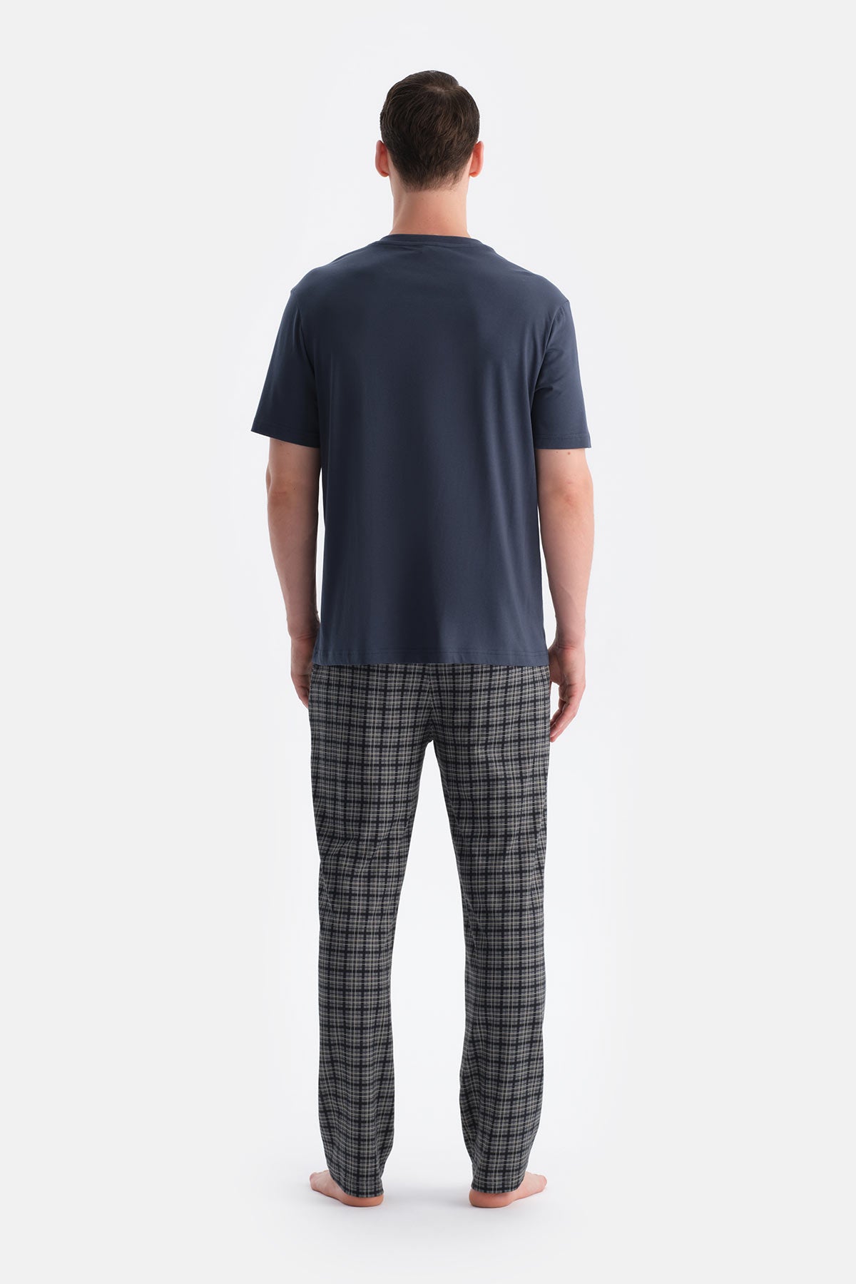 Füme Patlı Cep Detaylı Tişört Pantolon Takım