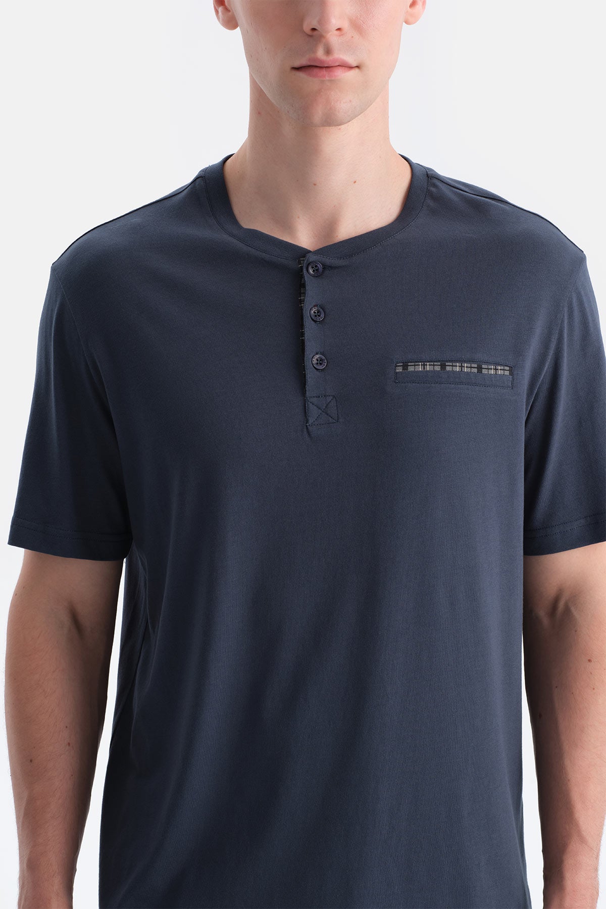 Füme Patlı Cep Detaylı Tişört Pantolon Takım