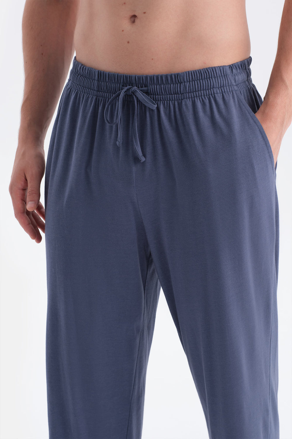 Mavi Ribana Detaylı Tişört Pantolon Takım