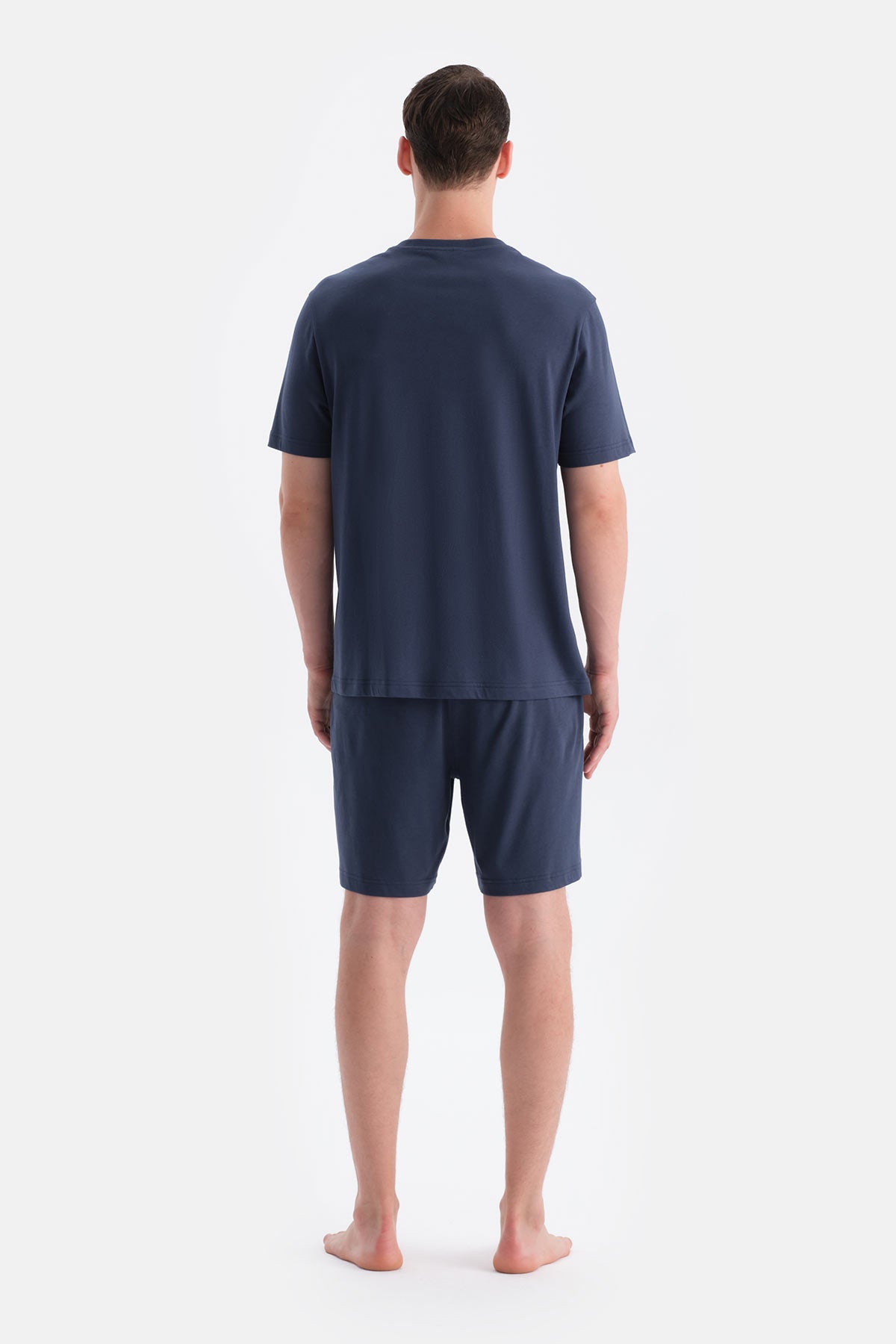 Lacivert Pat ve Cep Detaylı Üçlü Takım