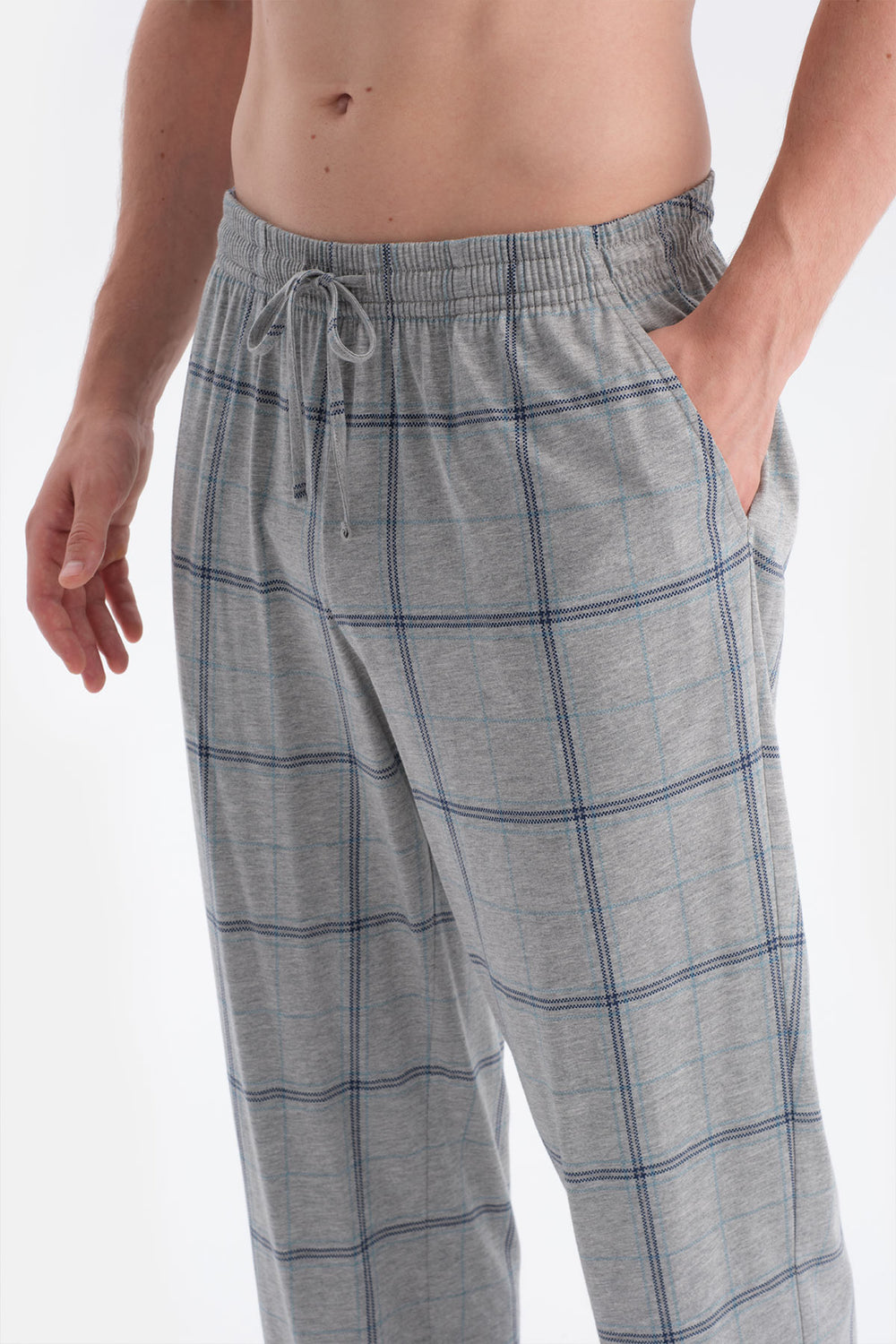 Açık Gri Cepli Tişört Pantolon Takım