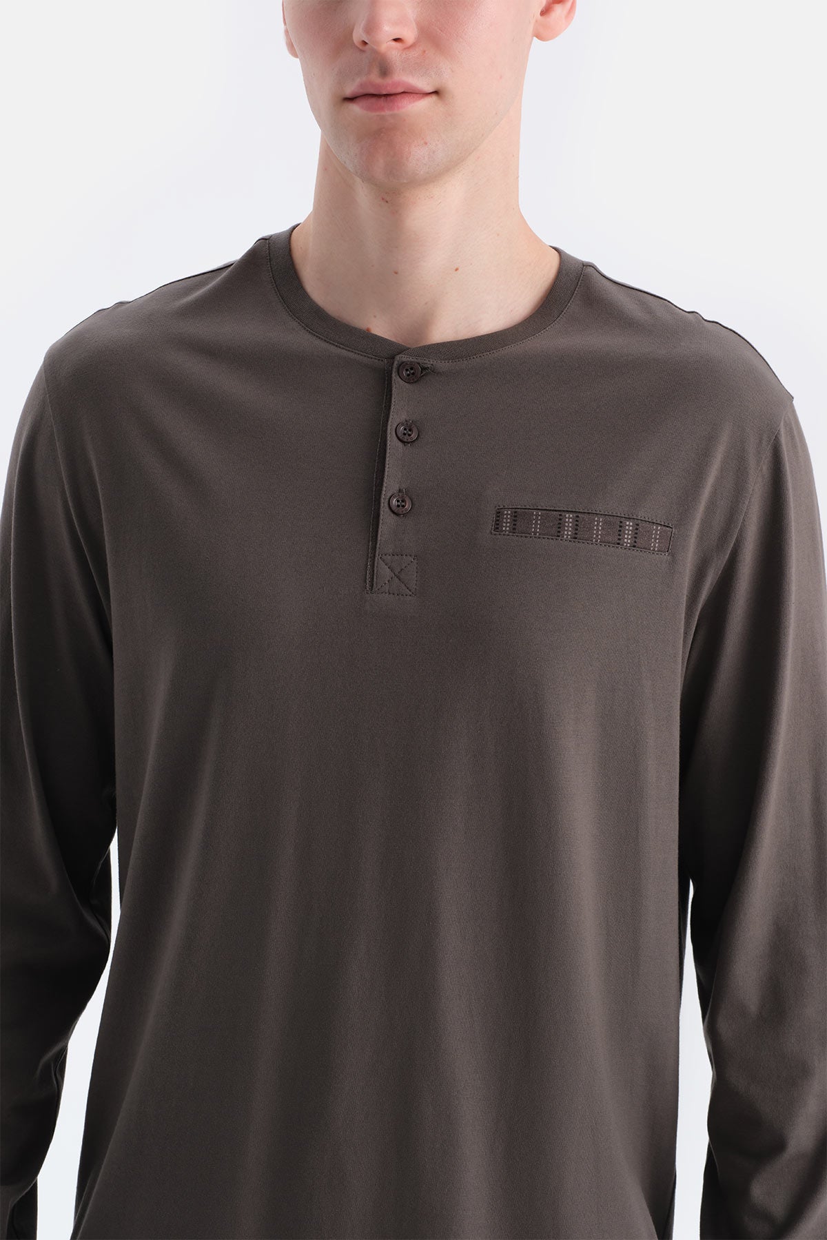 Füme Patlı Cep Detaylı Tişört Pantolon Takım