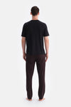 Siyah Kısa Kollu Patlı Tişört Pantolon Takım