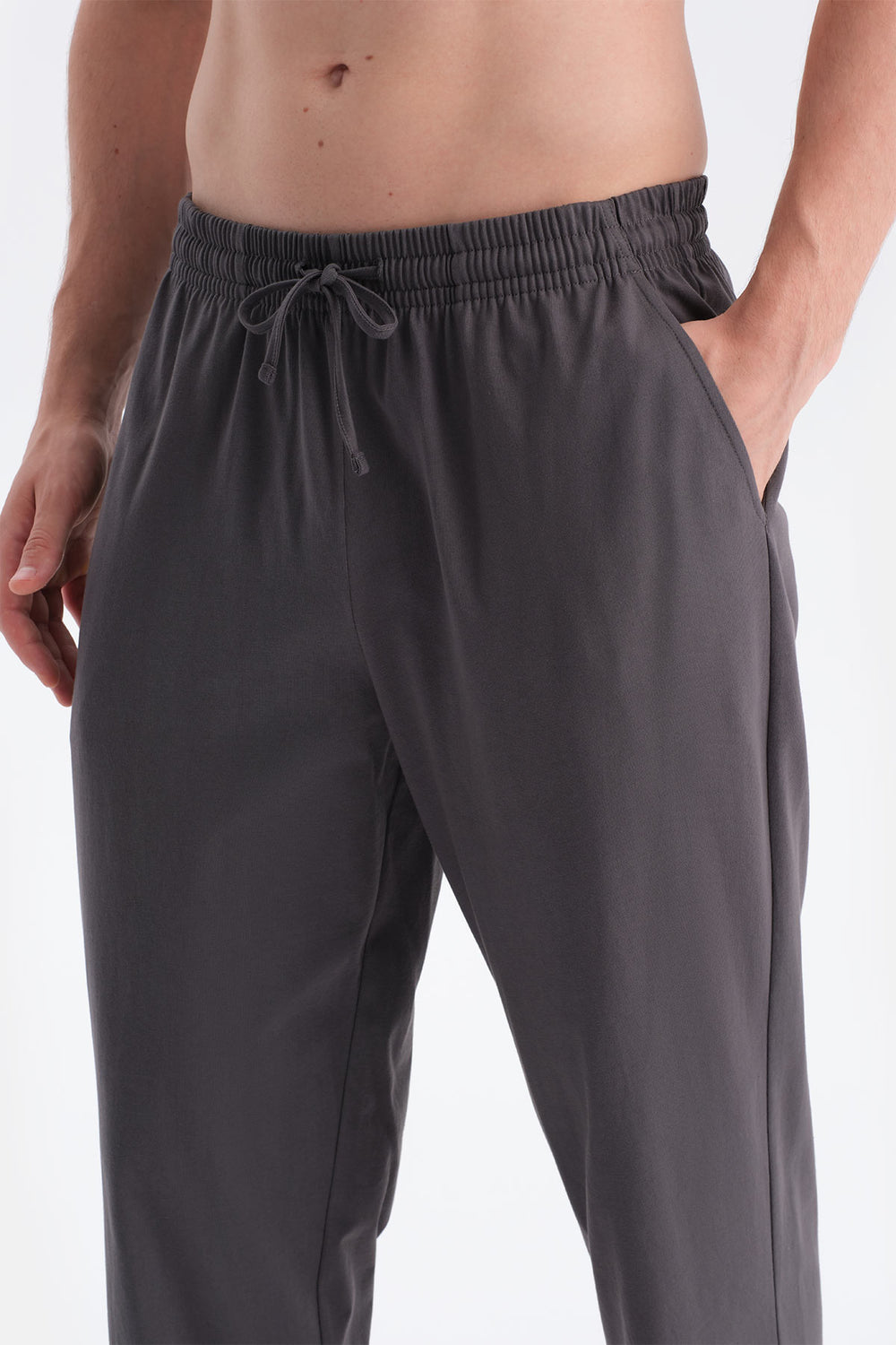 Bordo Triko Bantlı Tişört Pantolon Takım