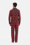 Kırmızı Ekose Termal Gömlek Pantolon Pijama Takımı