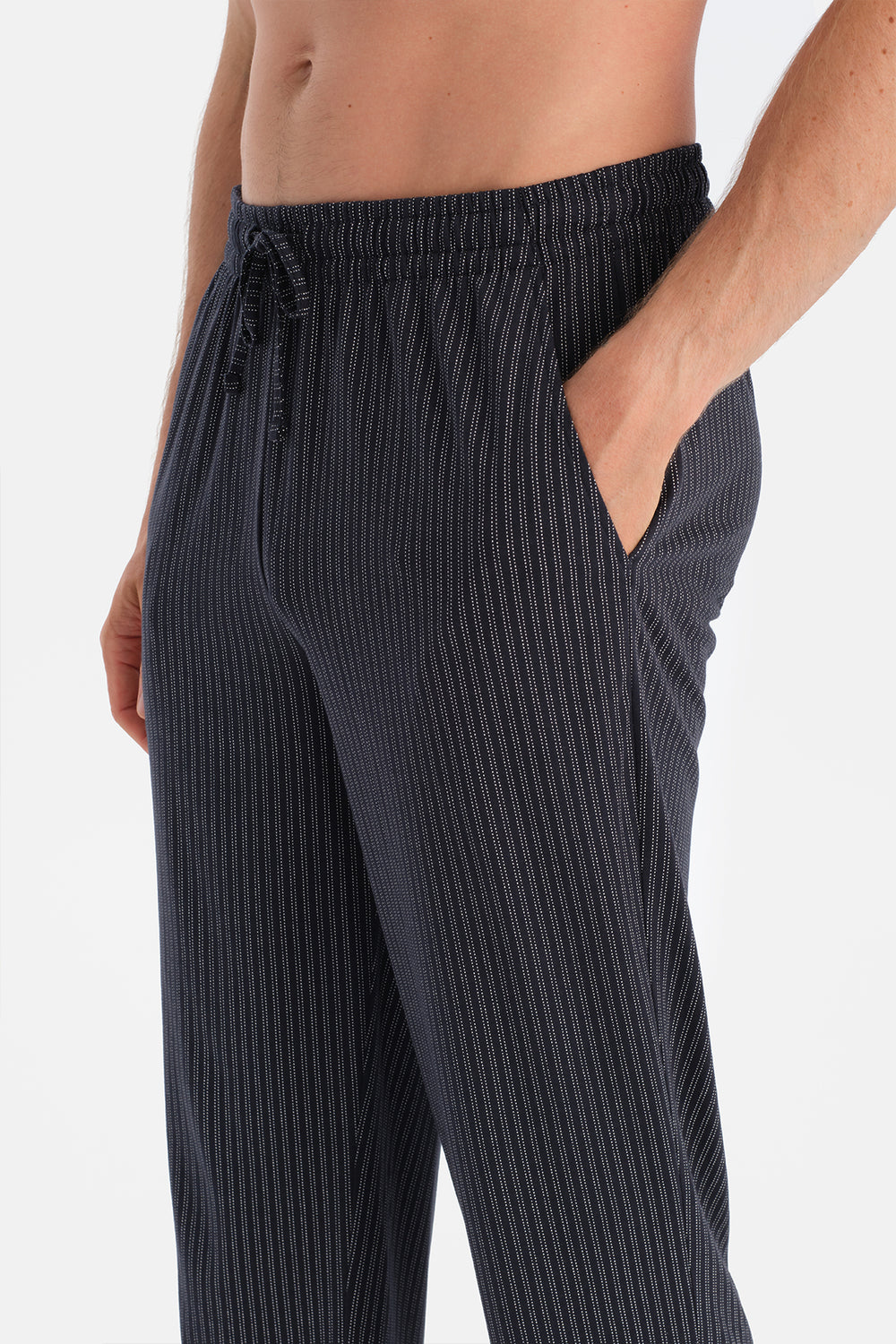 Lacivert Kısa Kollu Pat Ve Cep Detaylı Üçlü Takım