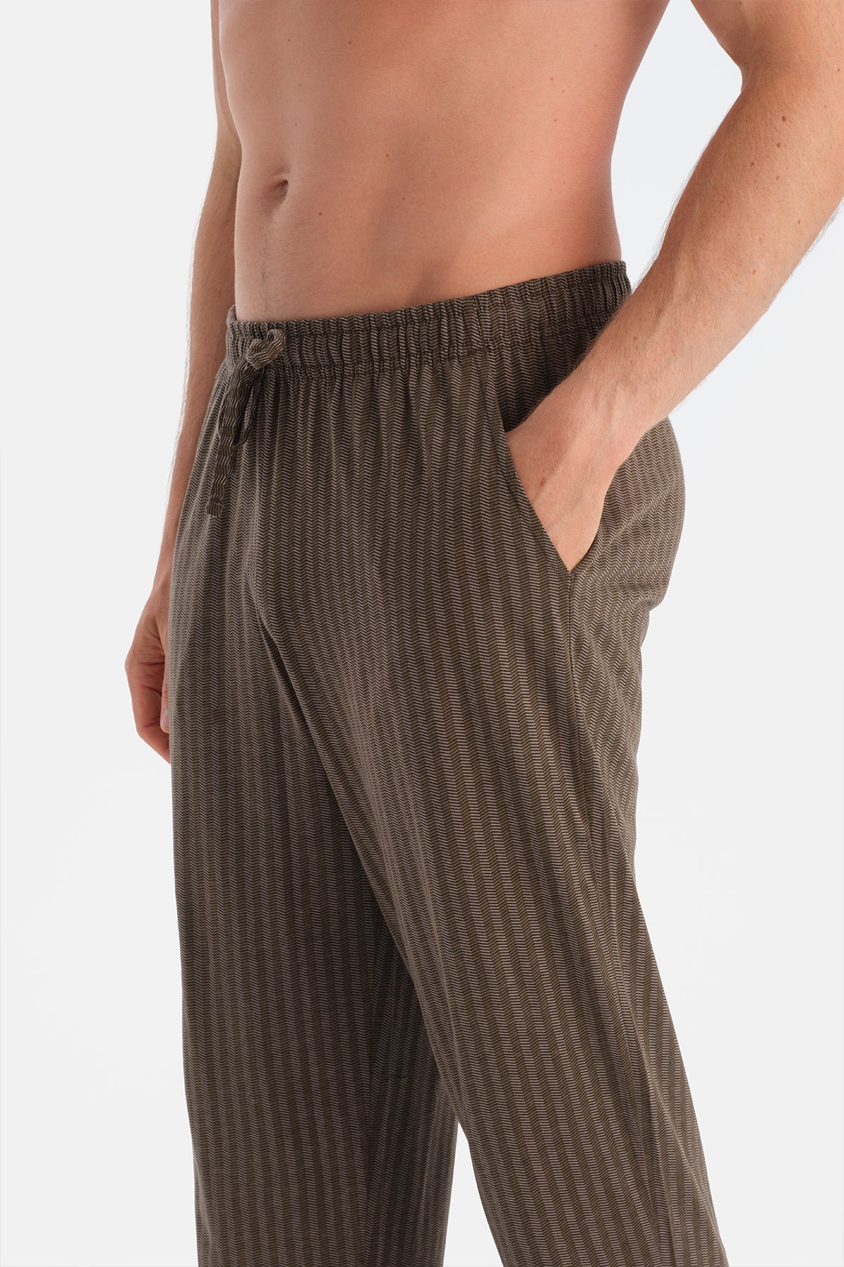 Kahverengi Reglan Kollu Tişört Pantolon Takım