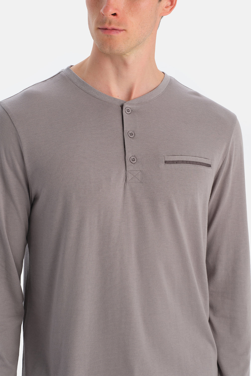 Gri Travel Tişört Pamuk Saten Pantolon Pijama Seti