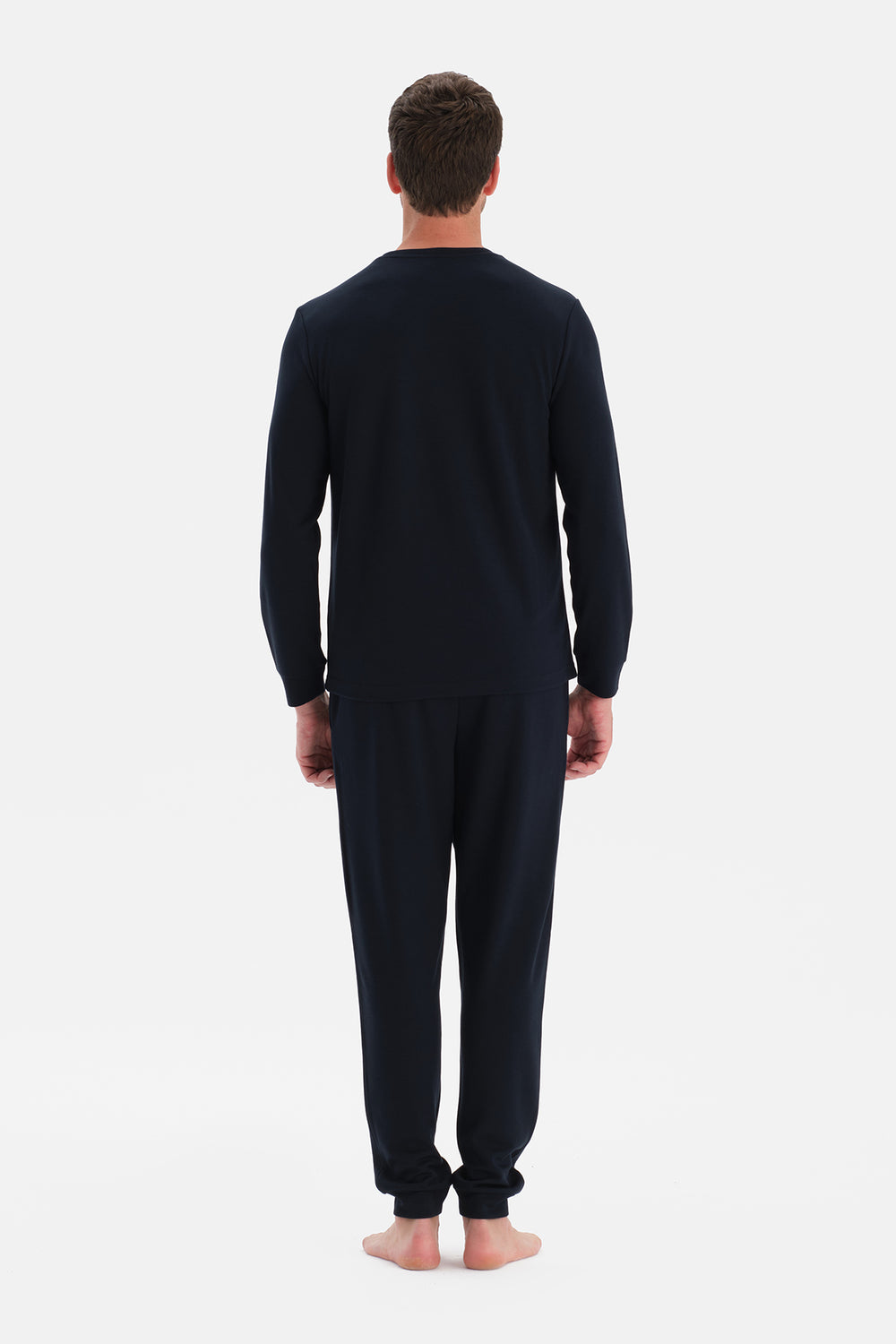 Lacivert Nakış Detaylı Tişört Pantolon Takım