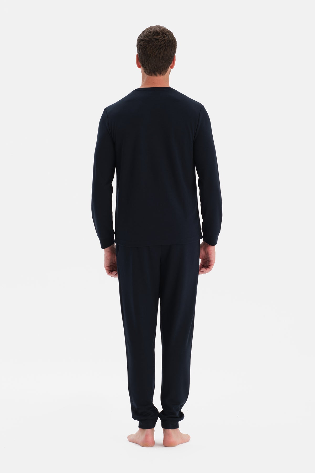 Lacivert Nakış Detaylı Tişört Pantolon Takım