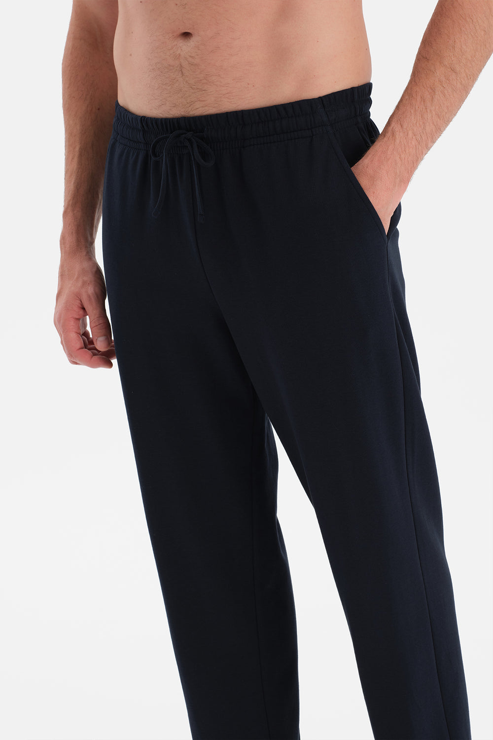 Gri Bisiklet Yaka Uzun Kollu Pijama Takım