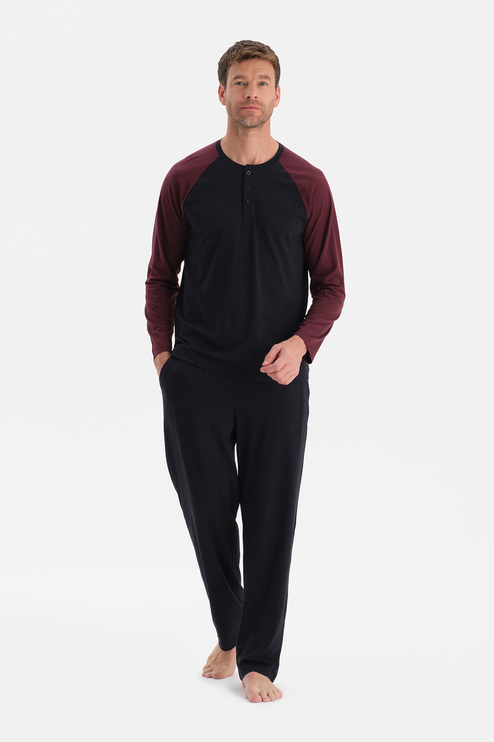 Lacivert Reglan Kollu Tişört Pantolon Takım