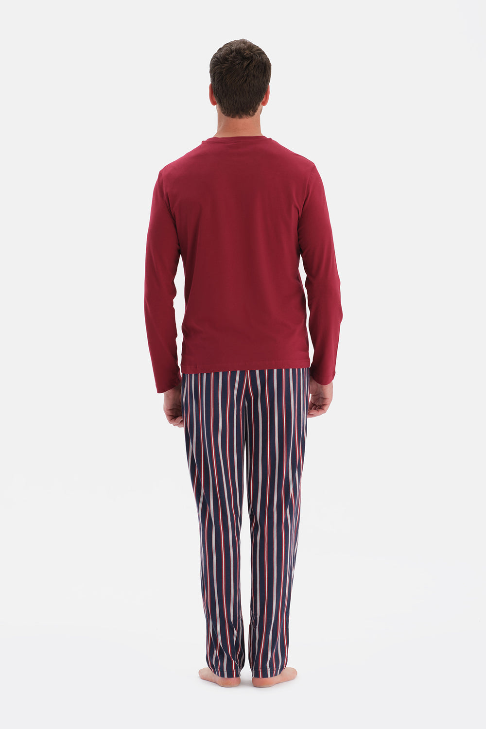 Lacivert Uzun Kollu Tişört Pantolon Takım