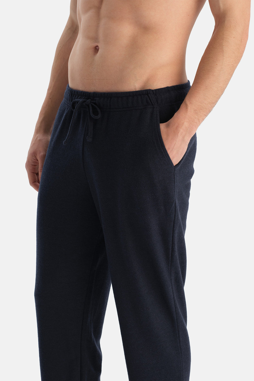 Lacivert Düz Paca Örme Pantolon