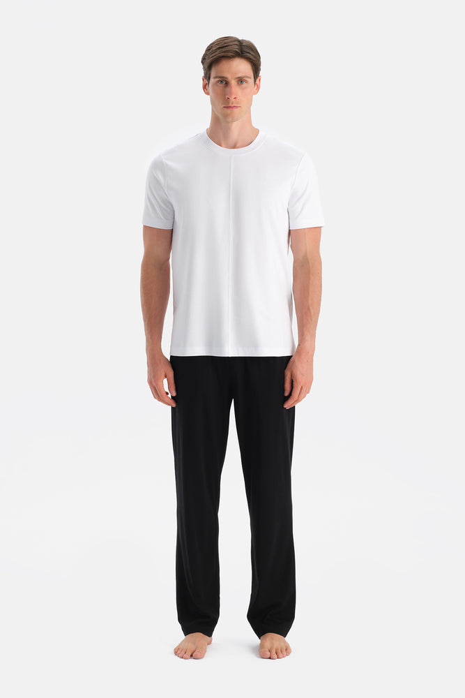 Siyah Penye Modal İkili Örme Pantolon