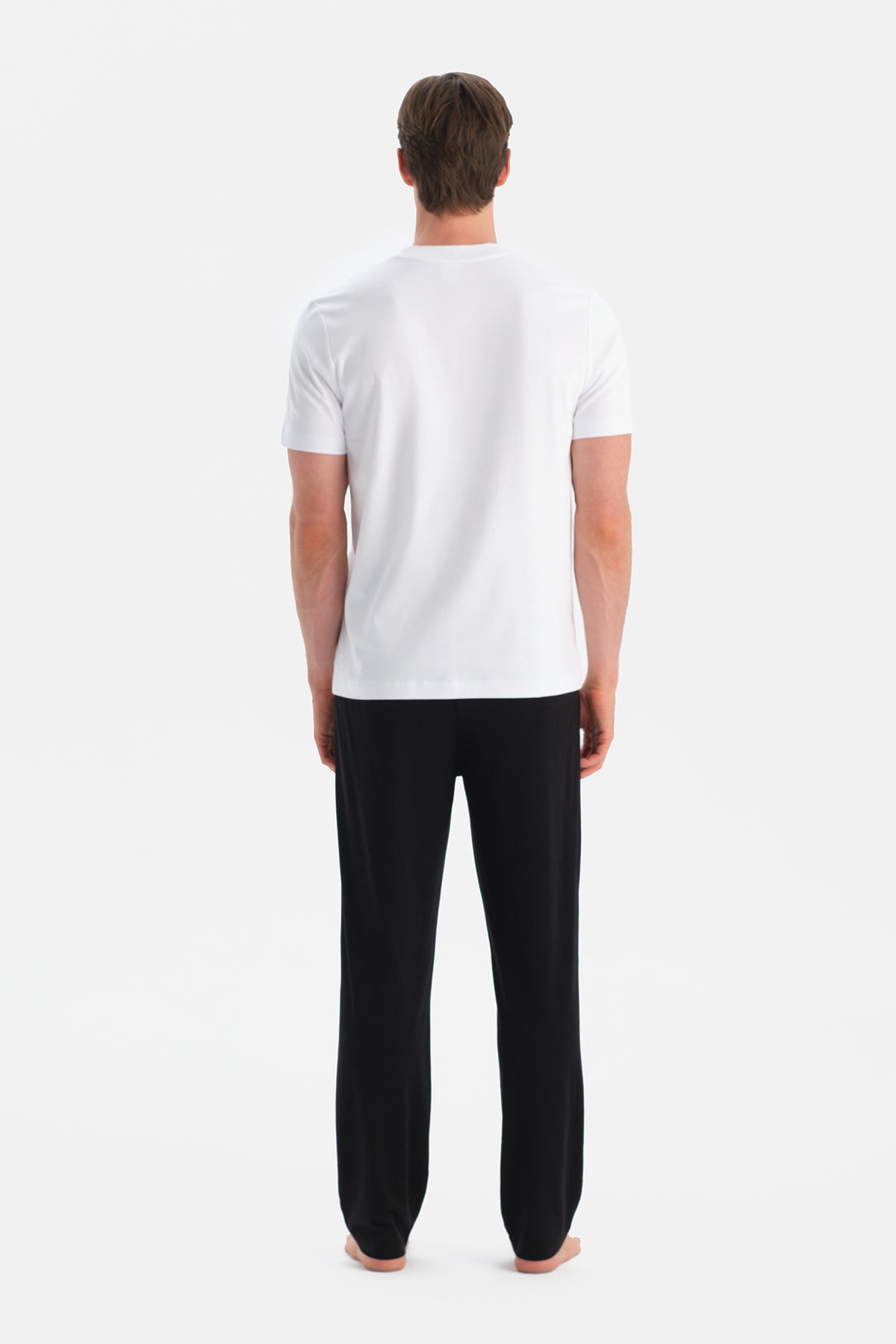 Siyah Penye Modal İkili Örme Pantolon