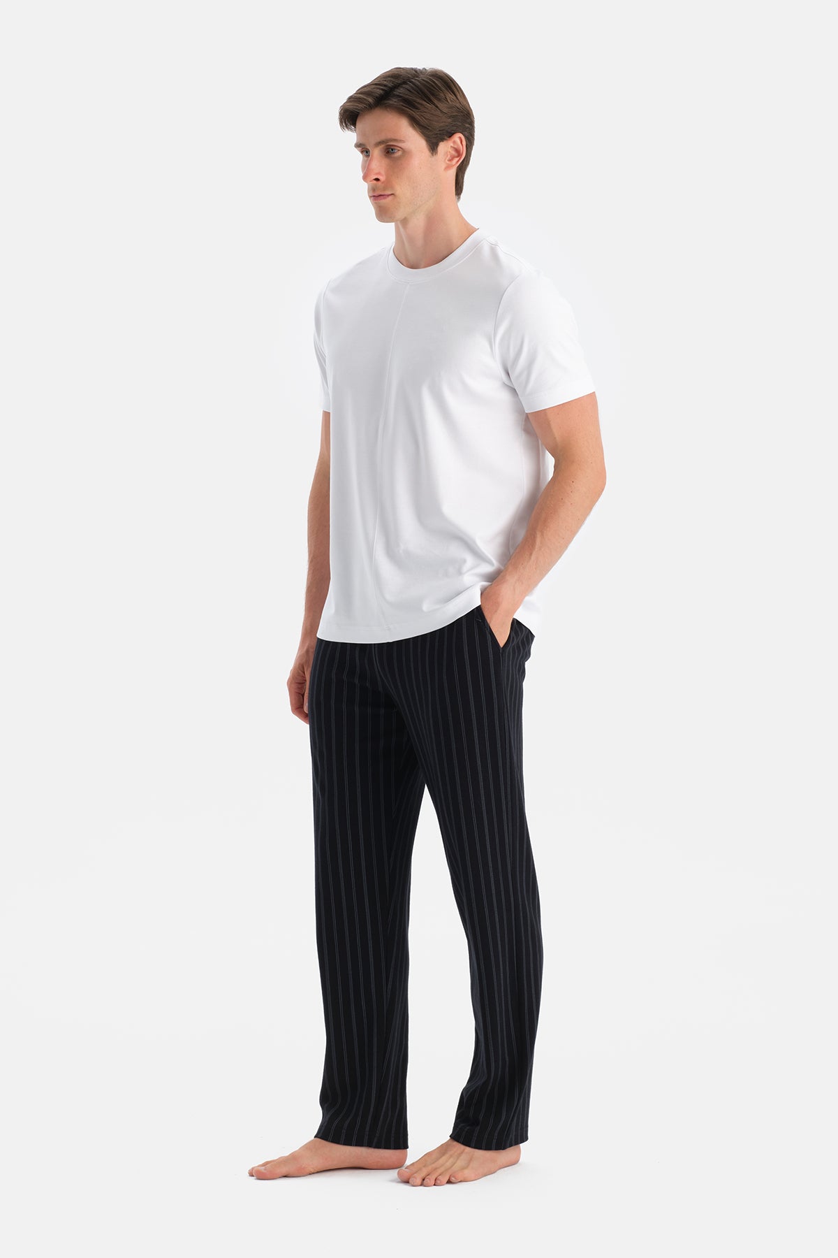 ÇİZGİLİ İNTERLOK PANTOLON