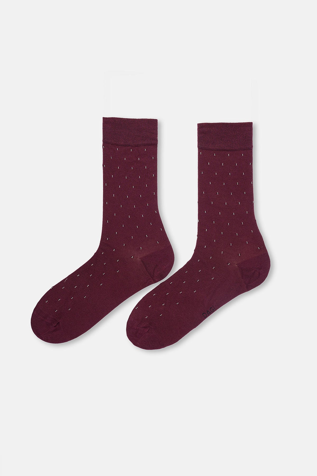 Bordo-Siyah Erkek 2'li Mini Desen Bambu Çorap