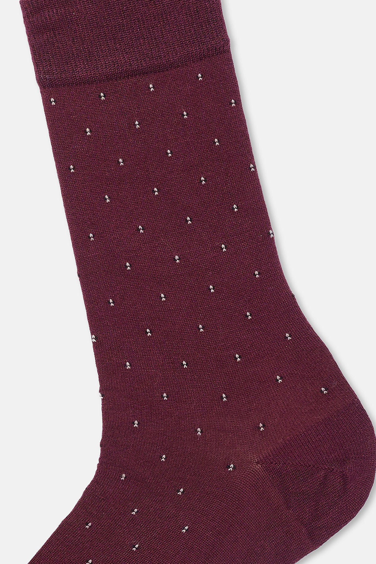 Bordo-Siyah Erkek 2'li Mini Desen Bambu Çorap