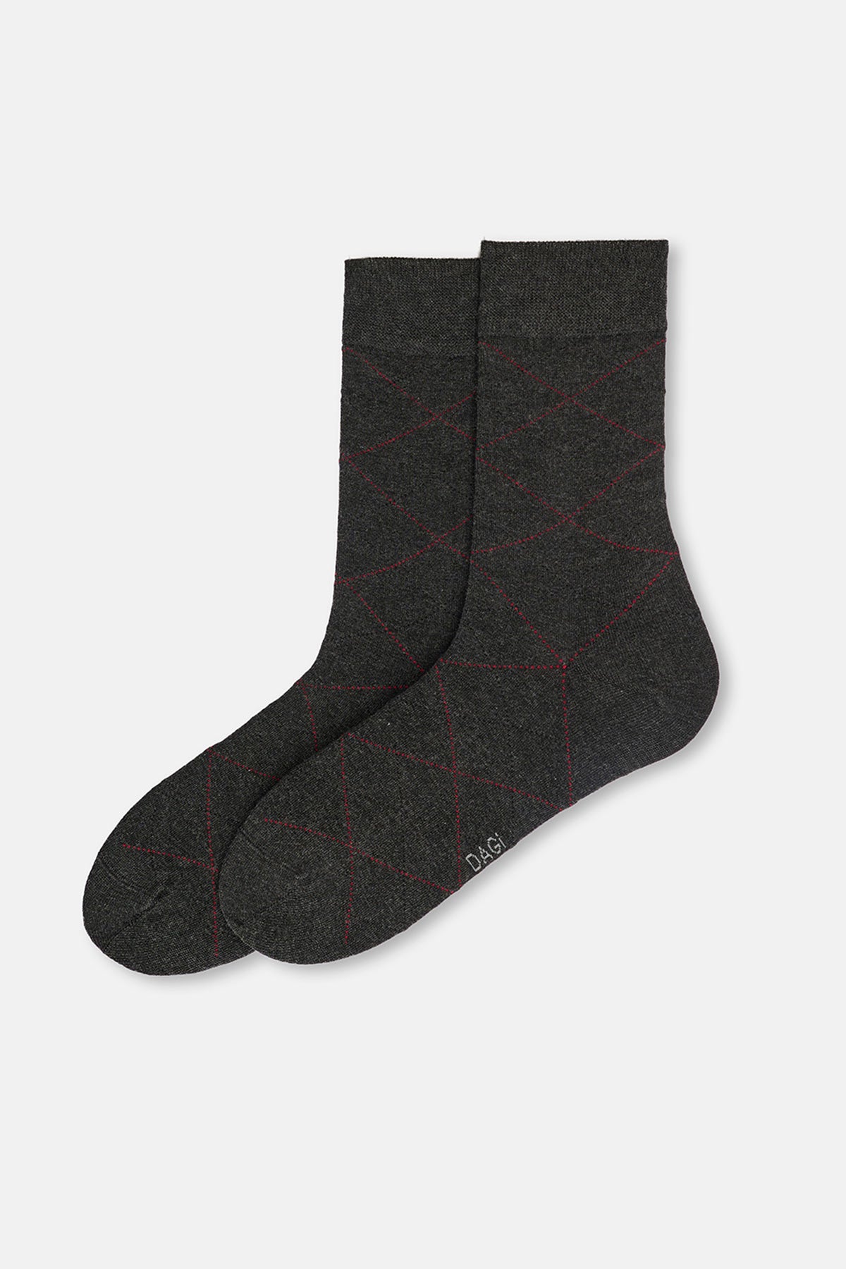 Grimelanj - Siyah Erkek 2'li Baklava Desen Bambu Çorap