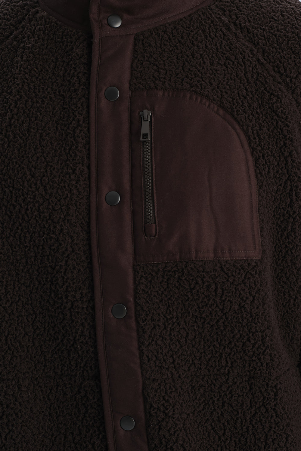 Kahverengi Erkek Önden Fermuarlı Polar Mont