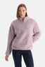 Lila Kadın Yarım Fermuarlı Sweatshırt
