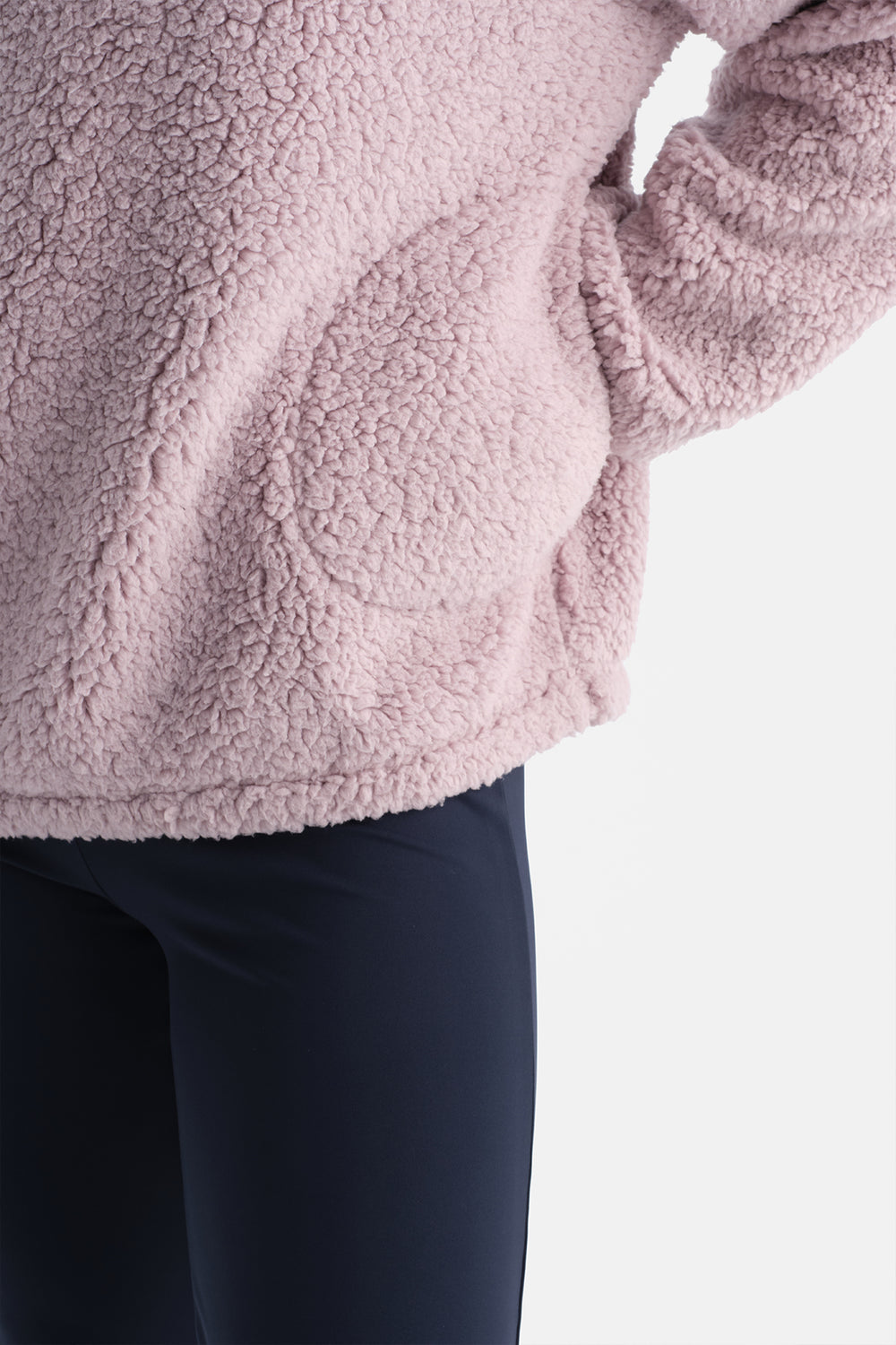 Lila Kadın Yarım Fermuarlı Sweatshırt