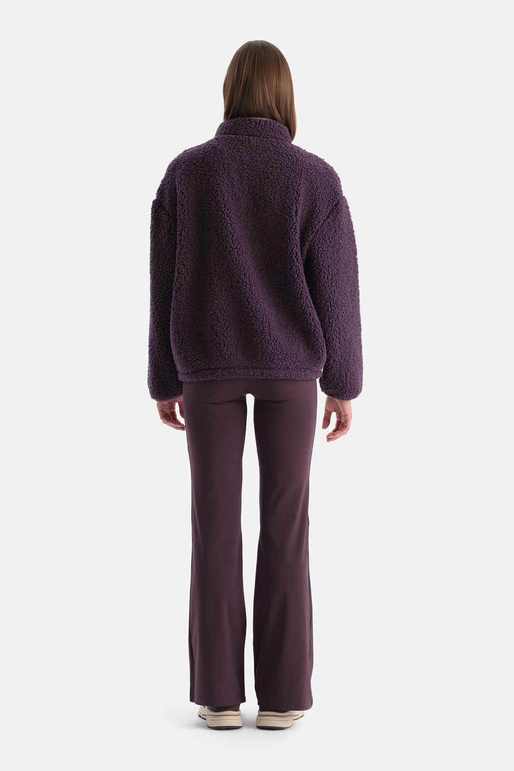 Mürdüm Kadın Yarım Fermuarlı Sweatshırt