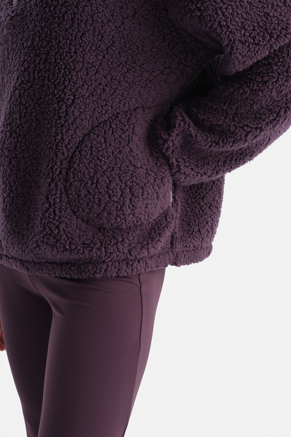 Mürdüm Kadın Yarım Fermuarlı Sweatshırt