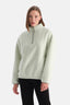 Mint Yeşili Kadın Yarım Fermuarlı Sweatshırt