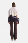 Multicolor Kadın Dağ Baskılı Polar Sweatshirt