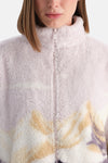 Multicolor Kadın Dağ Baskılı Polar Sweatshirt