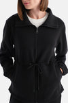 KADIN BEL BÜZGÜLÜ UZUN MODAL SWEATSHIRT