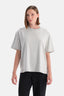 Gri Melanj Kadın Bisiklet Yaka Tişört