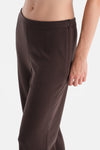 Koyu Kahve Gizli Fermuarlı Modal Pantolon